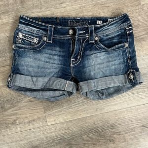 Miss Me denim shorts.